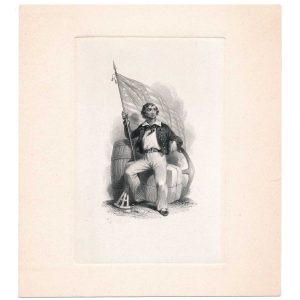 Sailor, Die proof on india, sunk on card, circa 1850 - Image 2