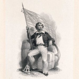 Sailor, Die proof on india, sunk on card, circa 1850