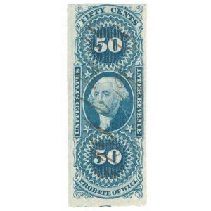 R62a First Issue Revenue Stamp, Probate of Will