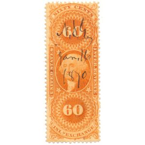 R64c First Issue Revenue Stamp, Inland Exchange