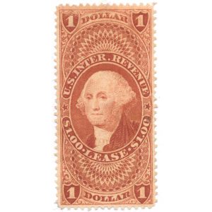 R70c $1.00 First Issue Revenue Stamp, Lease