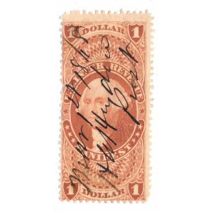 R72c $1.00 First Issue Revenue Stamp, Manifest