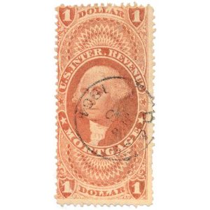 R73c $1.00 First Issue Revenue Stamp, Mortgage