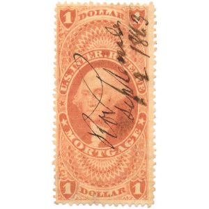 R73c $1.00 First Issue Revenue Stamp, Mortgage
