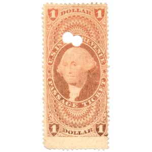 R74c $1.00 First Issue Revenue Stamp, Passage Ticket