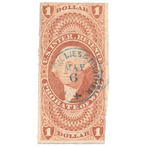 R76a First Issue Revenue Stamp, Probate of Will