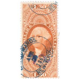 R77c First Issue Revenue Stamp, $1.30