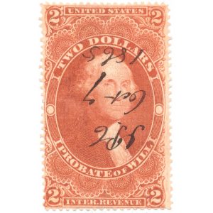 R83c First Issue Revenue Stamp, $2 Probate of Will