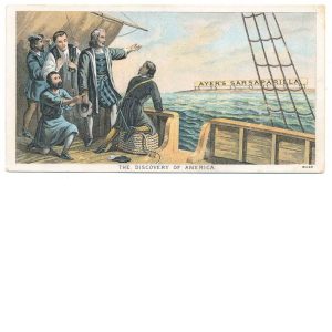Ayer's Sarsaparilla Trade Card, Discovery of America