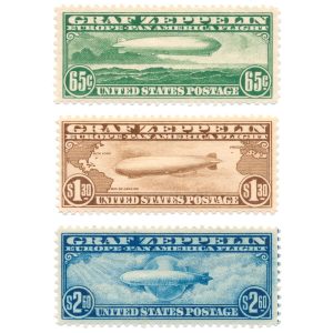 C13-C15 Graf Zeppelin US Airmail Set, MH 1930