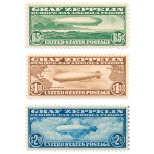 C13-C15 Graf Zeppelin US Airmail Set, MH 1930 - Image 2