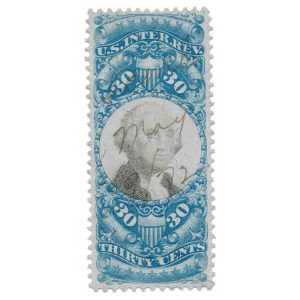 R113 30c Second Issue Revenue Stamp