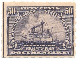 R171p 50c "Battleship" Documentary Revenue Stamp MH