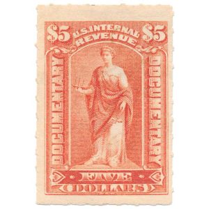 R175 $5 Documentary Revenue Stamp, Series 1898 MH