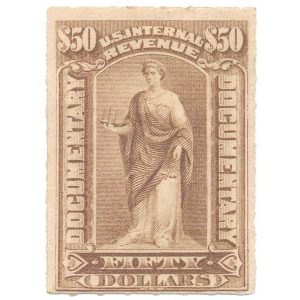 R178 $50 Documentary Revenue Stamp, Series 1898 MH