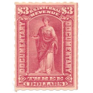 R183 $3 Documentary Revenue Stamp, Series 1898 MH