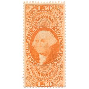 R77c First Issue Revenue Stamp, $1.30