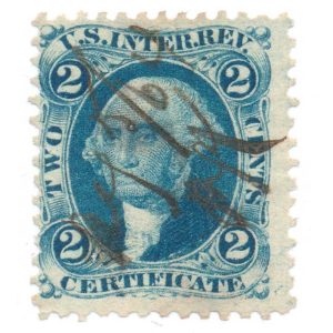 R7c First Issue Certificate Revenue Stamp
