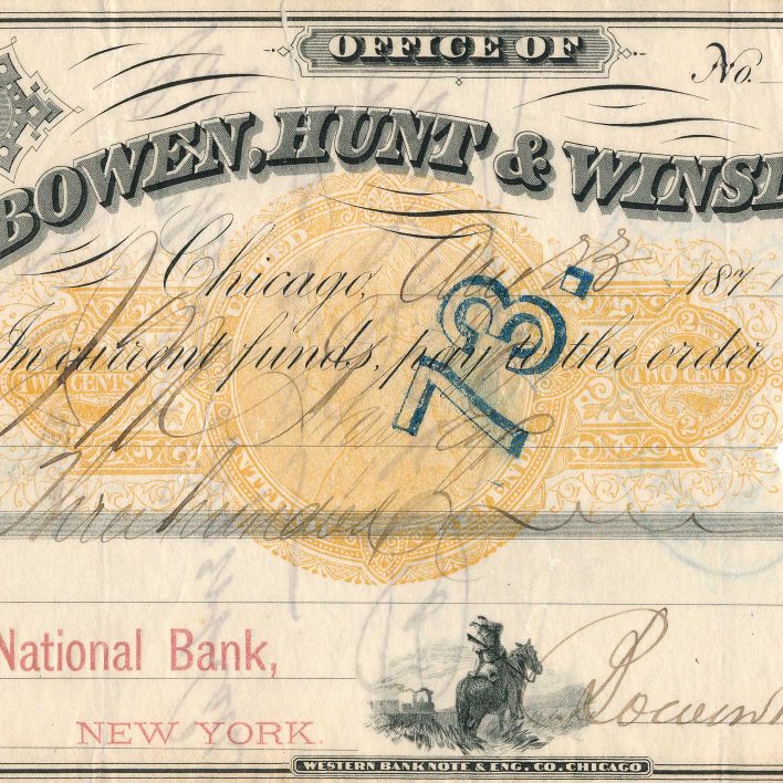 RN-C1 draft, Bowen, Hunt & Winslow, Chicago, 1871 - Image 4