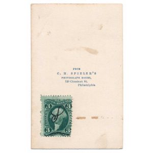 R17c 3 cent First issue Revenue Stamp, Playing Cards on CDV - Image 3