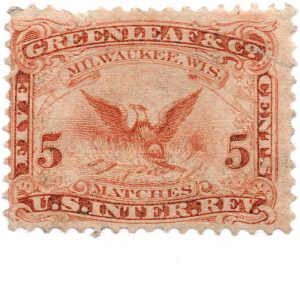 RO102a Greenleaf & Co. Match Stamp