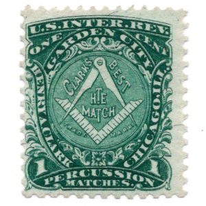 RO61b Henry A. Clark, Garden City Match Co. Stamp