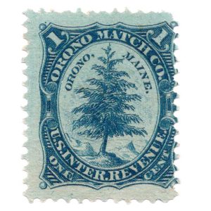 RO141a Orono Match Co. Stamp, Orono Maine