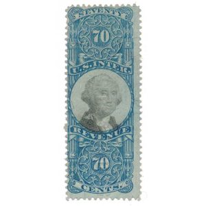 R117 70c Second Issue Revenue Stamp