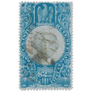 R124 $2.50 Second Issue Revenue Stamp