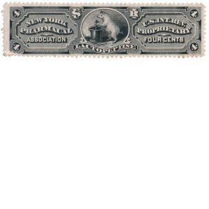 RS187c New York Pharmacal Association Medicine Stamp, Pink Paper