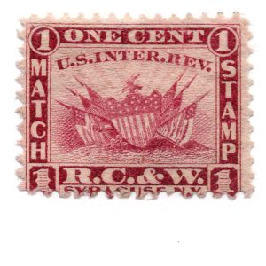 RO164d The R.C. & W. Syracuse, NY Match Company Revenue Stamp