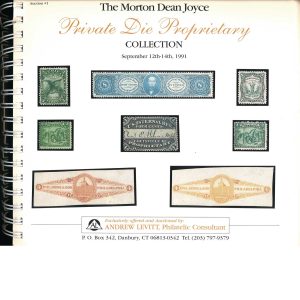 Auction Catalog - The Morton Dean Joyce Private Die Proprietary Collection, 1991