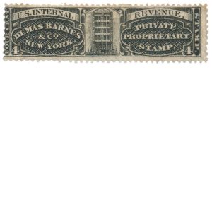 RS26a Demas Barnes & Co. Medicine Stamp
