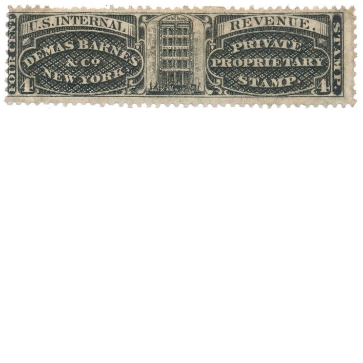 RS26a Demas Barnes & Co. Medicine Stamp