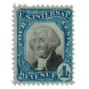 R106 4c Second Issue Revenue Stamp