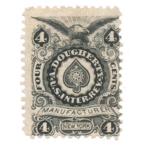 RU3a A. Dougherty Playing Card Stamp