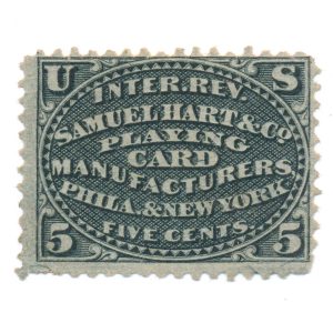 RU9b Samuel Hart & Co. Playing Card Stamp