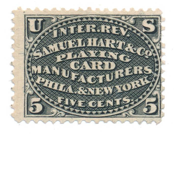 RU9b Samuel Hart & Co. Playing Card Stamp