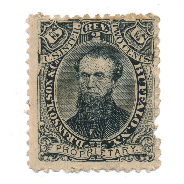 RS197d D. Ransom, Son & Co. Medicine Stamp MH