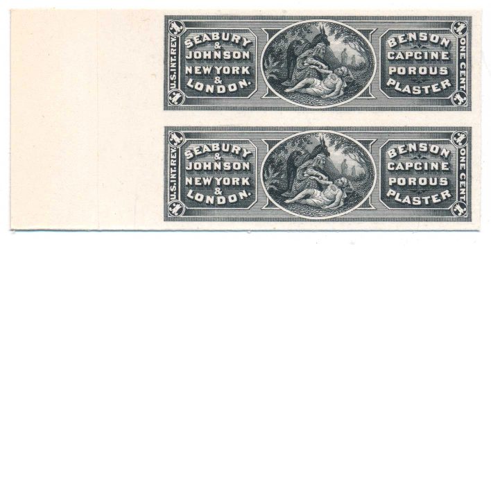 RS216P3 Seabury & Johnson Medicine Stamp Proof Pair