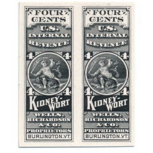 RS263P3 Wells, Richardson & Co. Medicine Stamp Plate Proof Pair