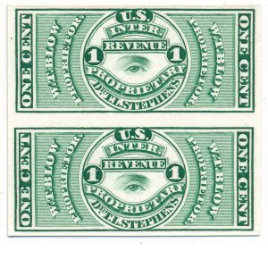 RS31P4 W. T. Blow, Dr. T. L. Stephens Medicine Stamp Plate Proof Pair