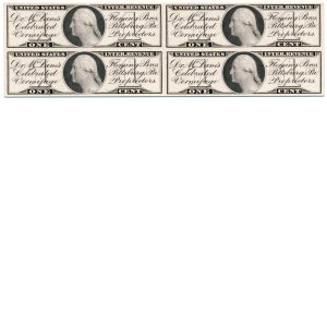 RS88P4 Fleming Brothers Vermifuge, Pittsburgh Proof Block of 4