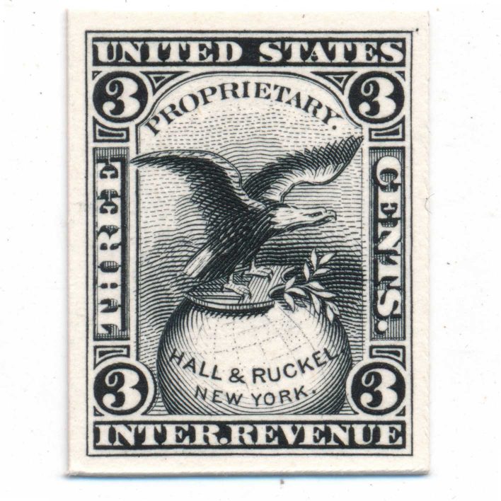 RS96P3 Hall & Ruckel Medicine Stamp Plate Proof