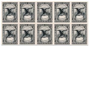 RS96P3 Hall & Ruckel Medicine Stamp Plate Proof Block of 10