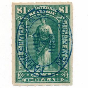 R173 Revenue Stamp with Fahnestock & Co. cancel