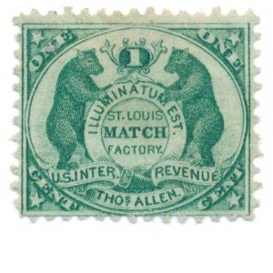 RO5a Thomas Allen St. Louis Match Stamp