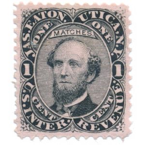 RO73c James Eaton Match Stamp XF