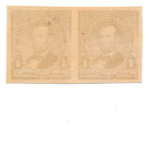 222P5 Small Banknote 4c Abraham Lincoln, Plate Proof Pair on gummed stamp paper MNH - Image 2
