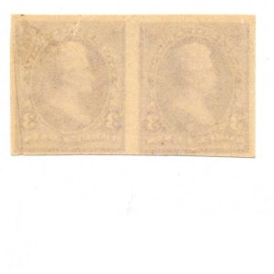 268P5 First Bureau Issue 3c Andrew Jackson, Plate Proof Pair on gummed stamp paper - Image 2